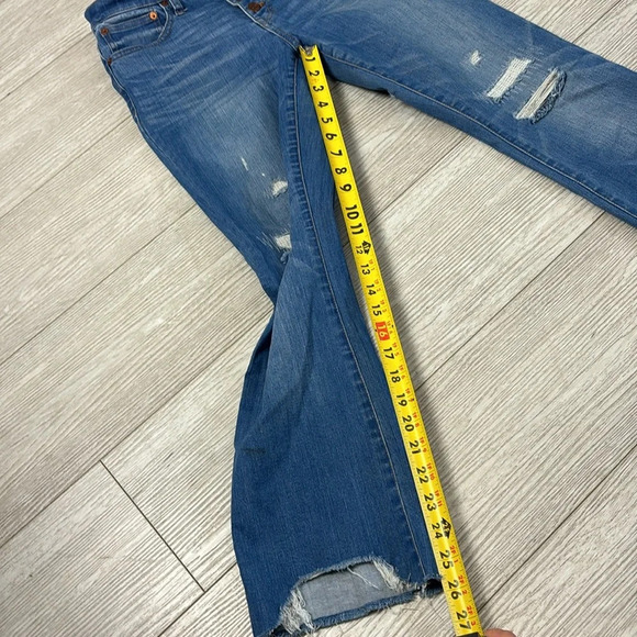Madewell Cali Demi-Boot Jeans Button Fly Wide Flare Leg Distressed size 25 - Picture 13 of 16